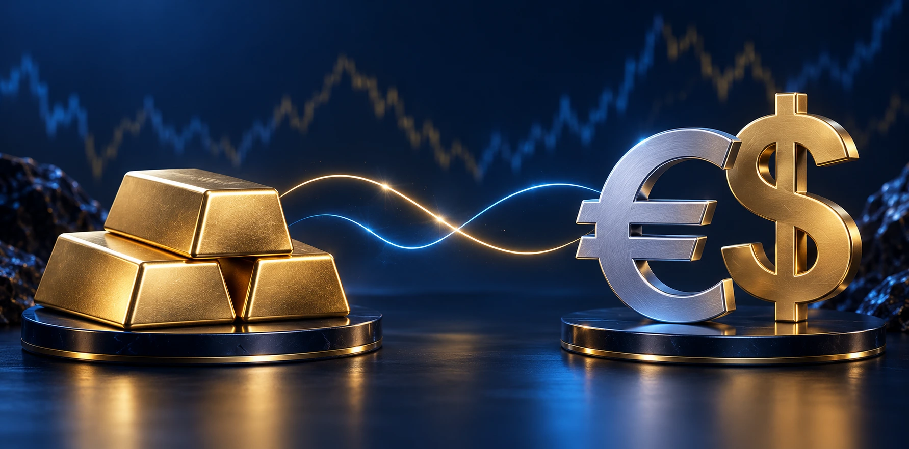 تصویر شاخص مقاله درباره همبستگی طلا و EURUSD